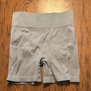 Blue/Gray Women's Ribbed Bike Shorts
